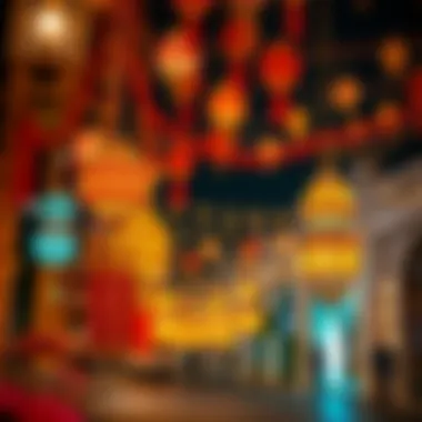 Cultural Ramadan decorations in a UAE city
