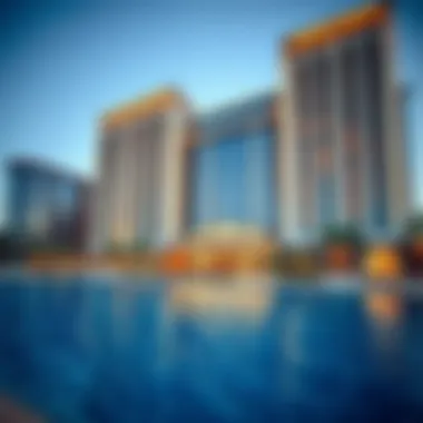 Architectural Marvel of Address Hotel Marina Stunning facade of Address Hotel Marina showcasing modern architecture