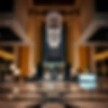 Elegant Lobby of Address Hotel Marina Luxurious interior of the Address Hotel Marina lobby