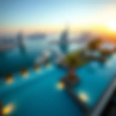 Breathtaking Rooftop Pool Experience Panoramic view from the rooftop pool at Address Hotel Marina