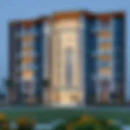 Stunning exterior view of Al Haseen Residences showcasing modern architecture