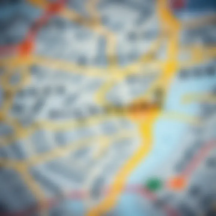 Geographical Map of Al Karama, Dubai Map highlighting Al Karama area
