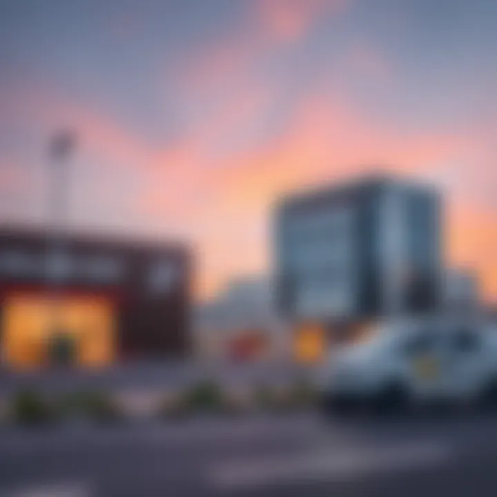 Commercial Buildings in Al Qusais Modern commercial buildings in Al Qusais