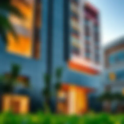 Exterior view of the Almanara Center showcasing modern architecture