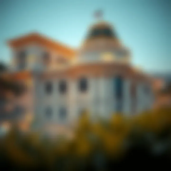 Official Government Building in UAE A close-up of an official government building in the UAE.