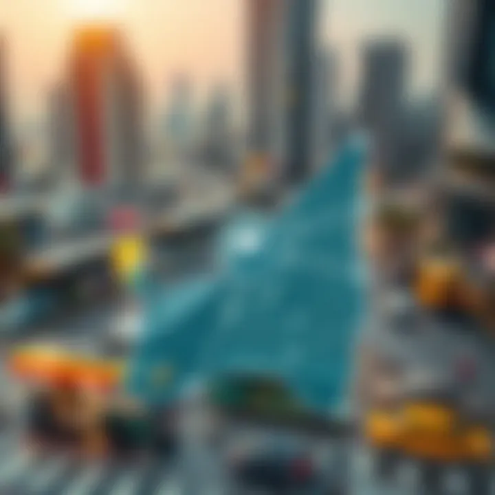 Map illustration depicting the connectivity of Bur Dubai Bus Stand within Dubai's public transport network