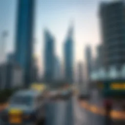 Stunning skyline view of Business Bay Towers showcasing modern architecture