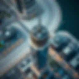 Aerial view of Chic Tower showcasing its sleek design