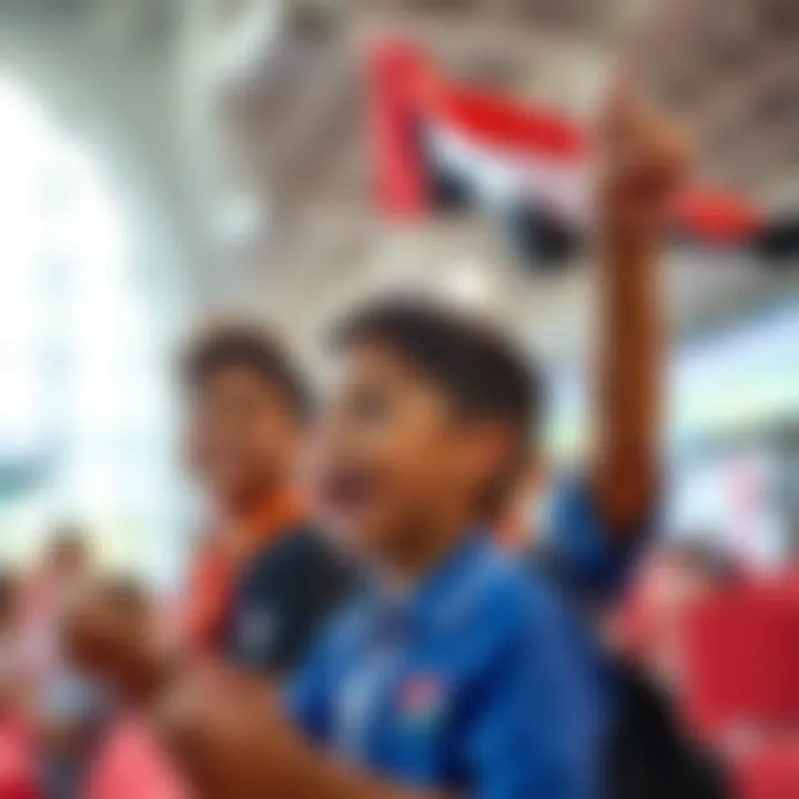 Youthful Spirit of Flag Day Celebrations Children participating in Flag Day activities, displaying joy and enthusiasm