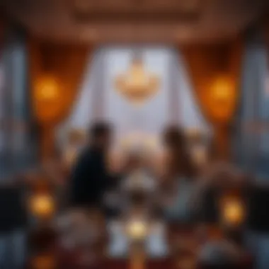 Intimate Anniversary Setting in Dubai Intimate setting with soft lighting and cozy ambiance