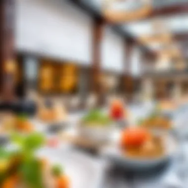 Gourmet Delights at Circle Café A selection of gourmet dishes served at Circle Café, highlighting fresh ingredients
