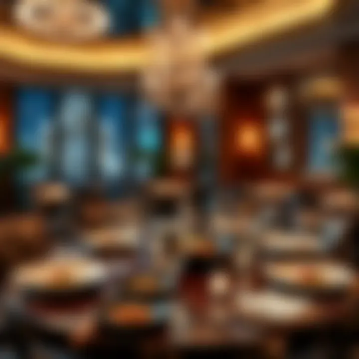 Luxurious Dining Experience A luxurious dining setup showcasing elegant table settings with exquisite dishes