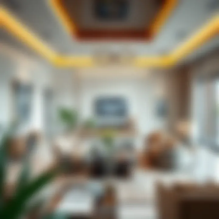 A pristine living room showcasing professional cleaning results