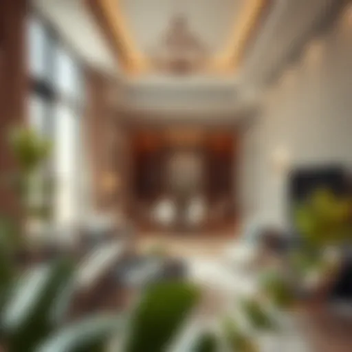 Modern studio apartment interior showcasing elegant design and spacious layout