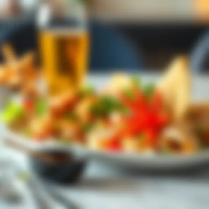 Fusion Dish from Dubai Marina A vibrant plate featuring a fusion of Mediterranean and Asian cuisines.