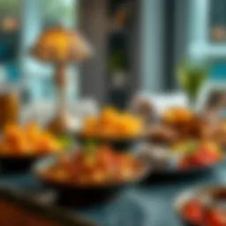 Delicious arrangement of traditional Emirati dishes showcasing local flavors