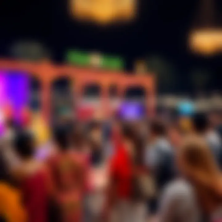 Cultural Performances and Engagement Visitors enjoying various cultural performances at Dubai Global Village