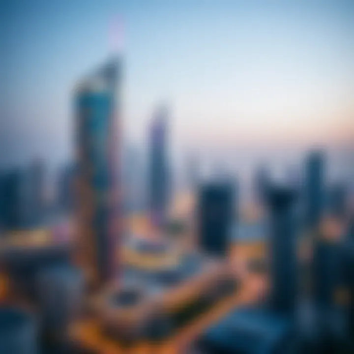 Prime Location of Sky 2.0 in the Dubai Skyline Dubai skyline showcasing Sky 2.0 location