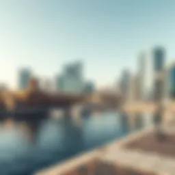 A panoramic view of Dubai Creek showcasing its historical significance and modern developments.