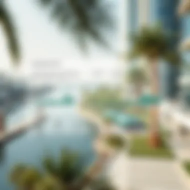 An infographic illustrating sustainable practices integrated within the Dubai Creek Master Plan.