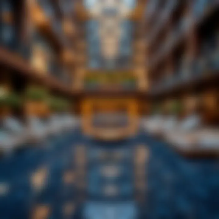 Detail of luxurious amenities in Address Boulevard floor plans