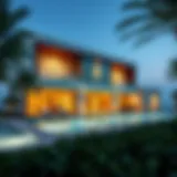 Stunning exterior view of Al Habtoor Villas showcasing modern architecture