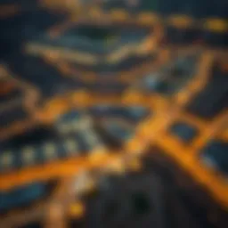 Aerial view of Al Jurf Industrial Area showcasing its vast expanse and layout