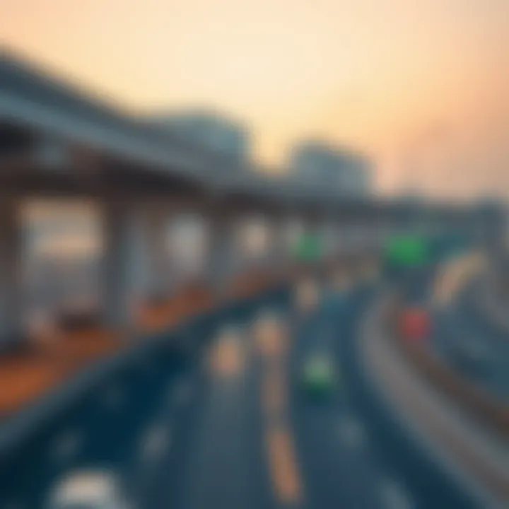 Infrastructure Development in Al Jurf Infrastructure development showing transportation links in and around Al Jurf