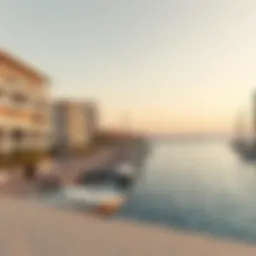 Stunning waterfront view of Al Zarooni Marina showcasing luxury living