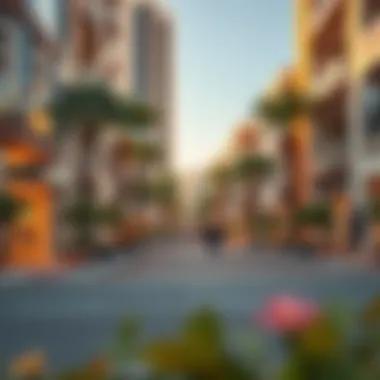 Vibrant neighborhood atmosphere surrounding Damac Maison Bay's Edge