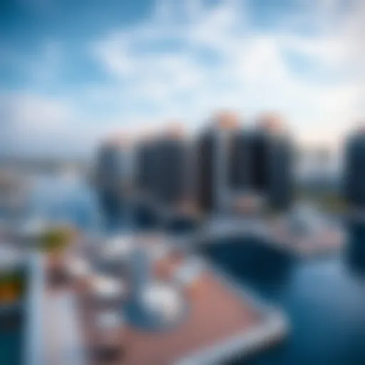 Stunning waterfront view of Damac Maison Bay's Edge showcasing luxury living