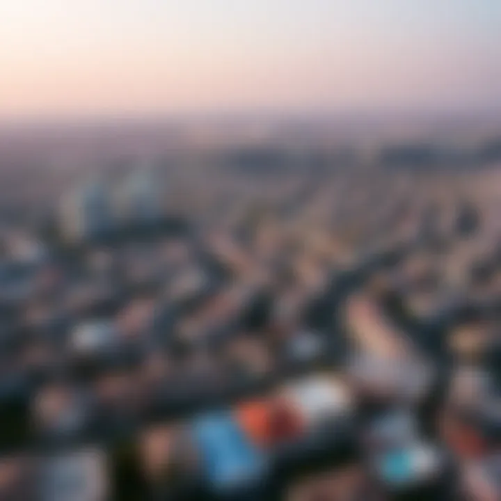 Diverse Neighborhoods of Dubai Aerial view of vibrant Dubai neighborhoods