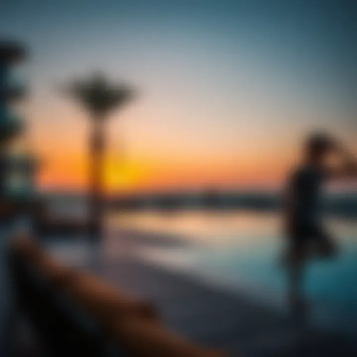 Sunset Serenity: Beachfront Lifestyle at Emaar Beachfront lifestyle featuring sunset views and leisure activities