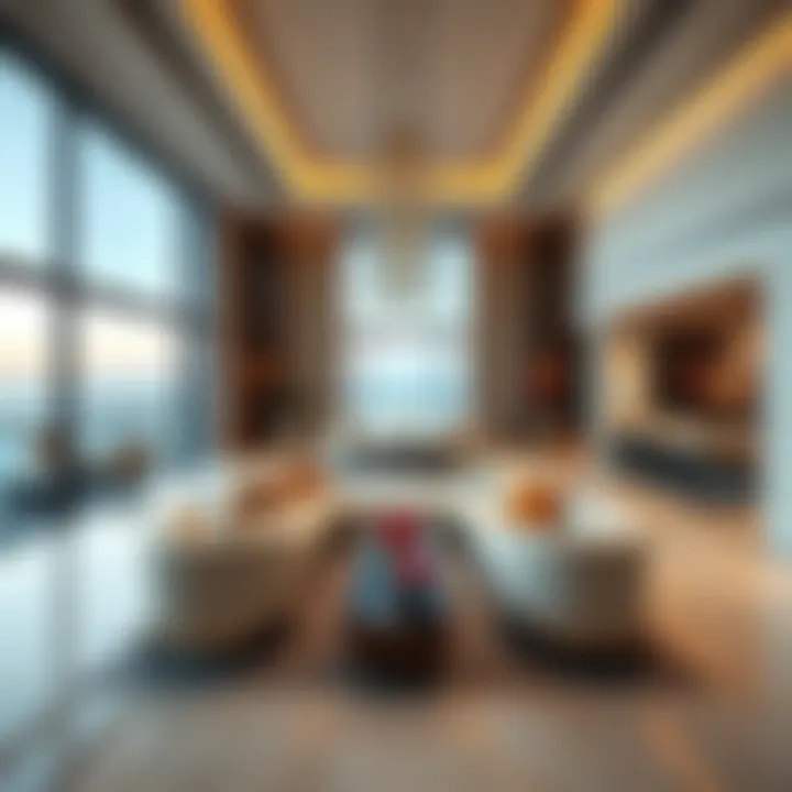 Modern Sophistication: Interior of a Beach Mansion Luxurious interior of a beach mansion showcasing modern design