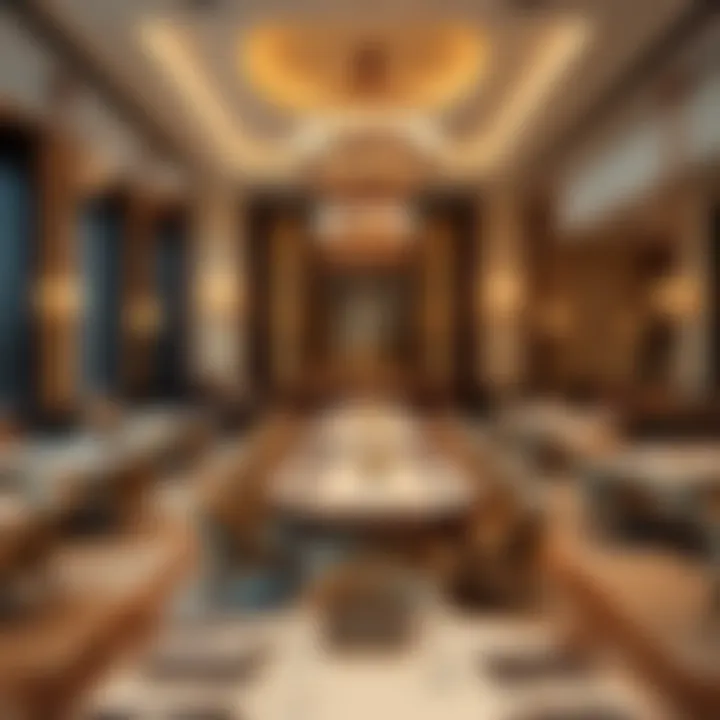 Elegant Restaurant Interior Elegant interior of a five-star restaurant in Dubai