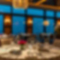 Luxurious dining setup in a Dubai restaurant