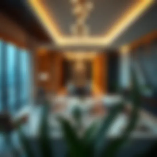 Luxurious hotel apartment interior showcasing modern design