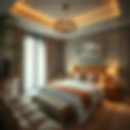 Luxurious guest room at فندق روف داون تاون