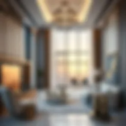 Luxurious interior design showcasing modern aesthetics