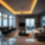 Contemporary interior design in a luxury apartment