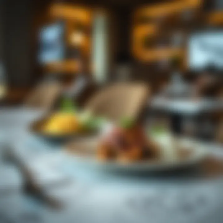 Culinary Fusion in JBR An exquisite dish representing the fusion of cultures in JBR