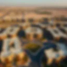 Aerial view of the vibrant residential community