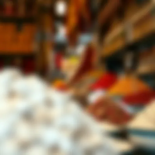 A vibrant display of spices in a souk