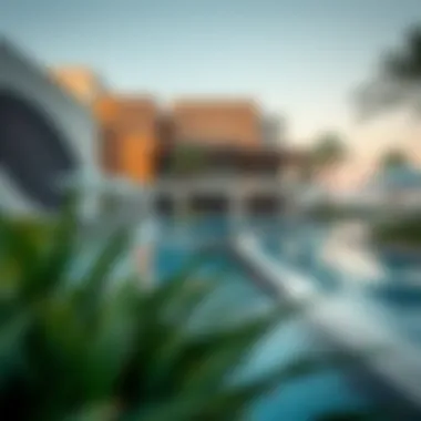 Upscale Amenities of Marina Shores Amenities at Marina Shores, including pools and gardens