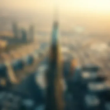 Aerial view of MBK Tower with surrounding cityscape