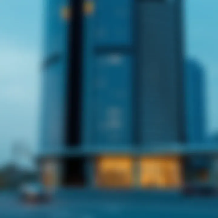 Exterior view of Montrose Tower showcasing its modern architectural design