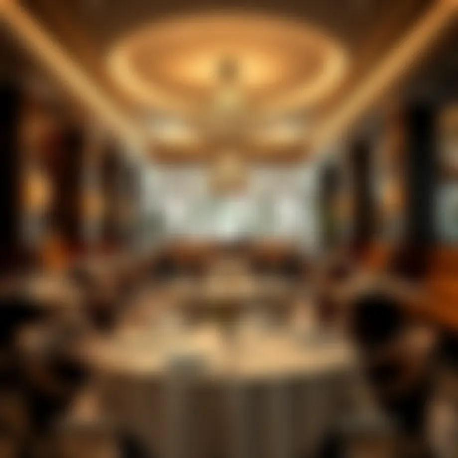 Luxurious restaurant ambiance in Dubai