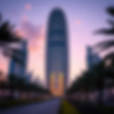 Architectural Design of the Oval Tower Stunning exterior view of the Oval Tower showcasing its architectural design