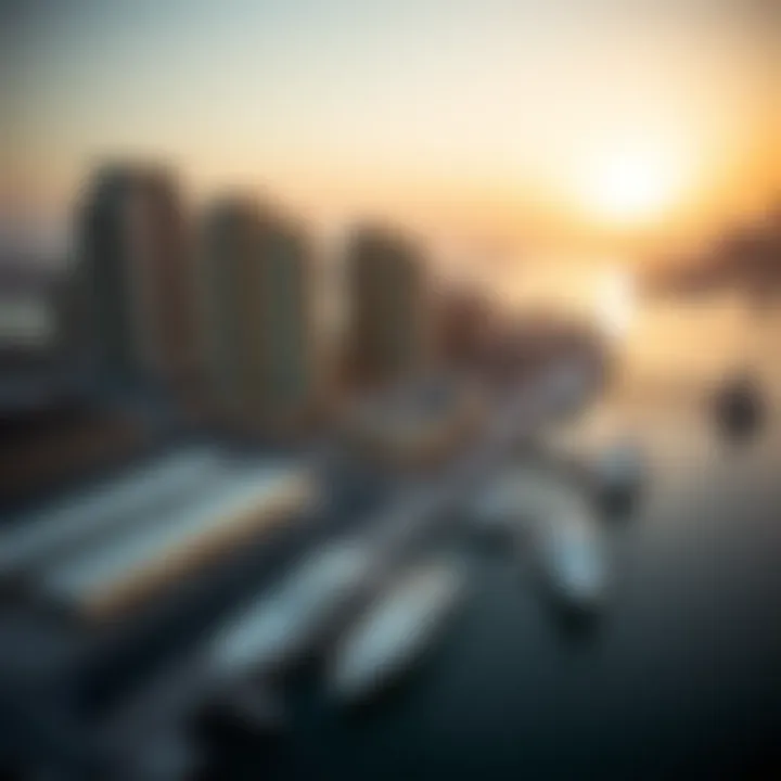 Dubai Creek Harbour Aerial Perspective Aerial shot showcasing the Dubai Creek Harbour area