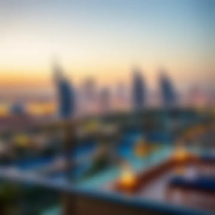 Breathtaking Skyline View from SLS Residence Panoramic view of Dubai skyline from SLS Residence